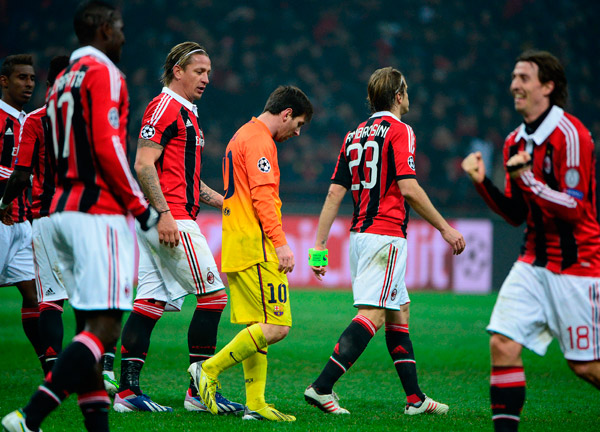 El Milan “sentó” y dejó boquiabierto al Barcelona al ganar 2 a 0 el encuentro