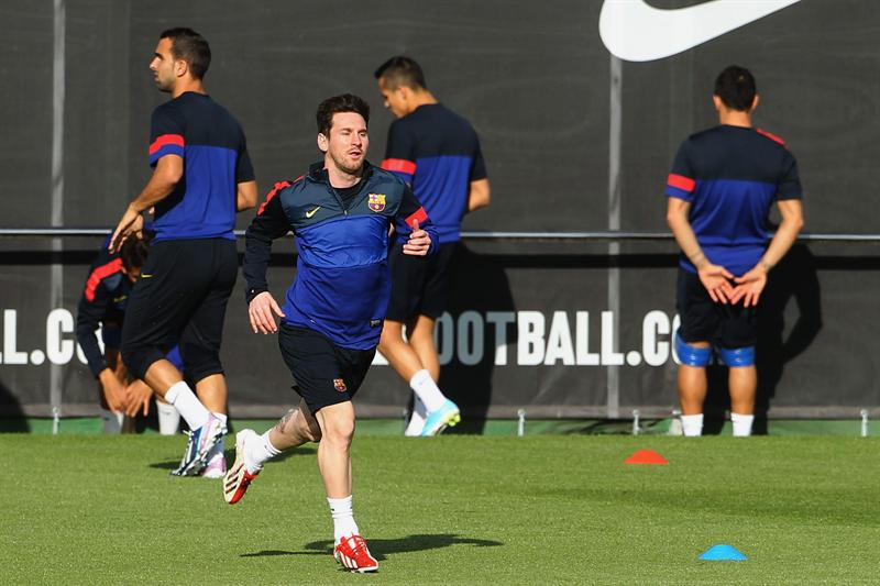 Messi inicia fisioterapia durante entrenamientos del Barcelona