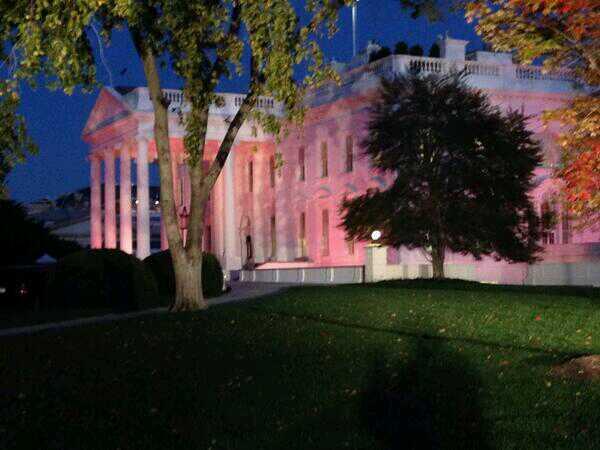 La Casa Blanca se tiñe de rosa en la lucha contra el cáncer de mama (Foto)