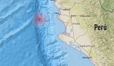 Sismo de magnitus 4,9 sacude el noreste de Perú