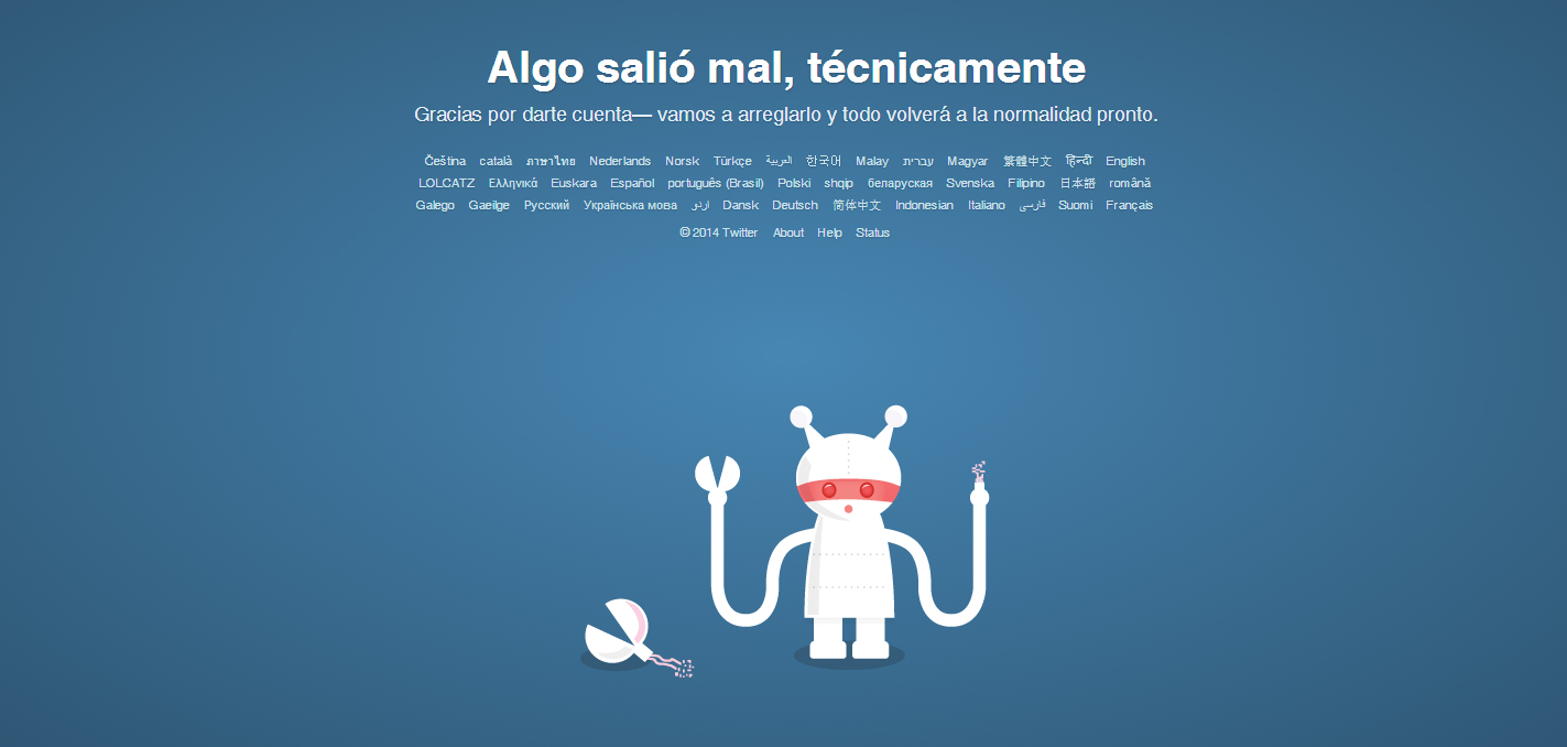 Twitter “en mantenimiento”