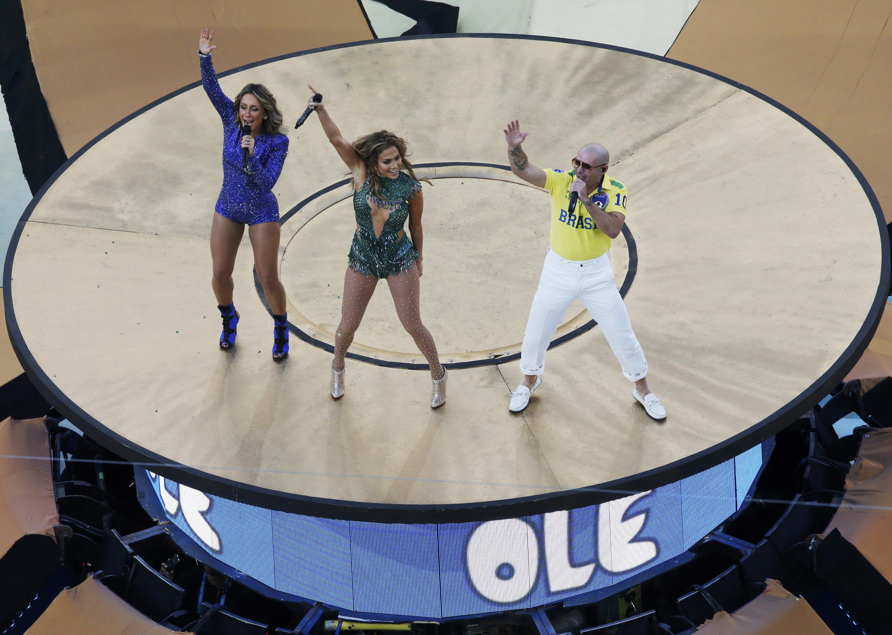 JLO y Pitbull dieron la patada musical en el #MundialBrasil2014 (Fotos)