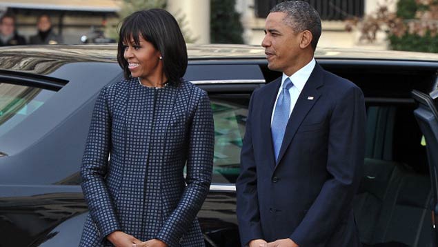 Obama recibe el Año Nuevo con su familia y amigos