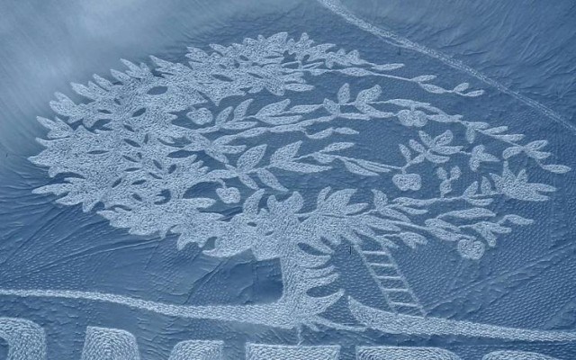 ¡Asombroso!  gigantescas obras de arte en la nieve