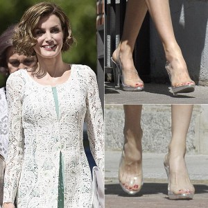 Los originales zapatos de la reina Letizia en la comunión de la Princesa (Fotos)