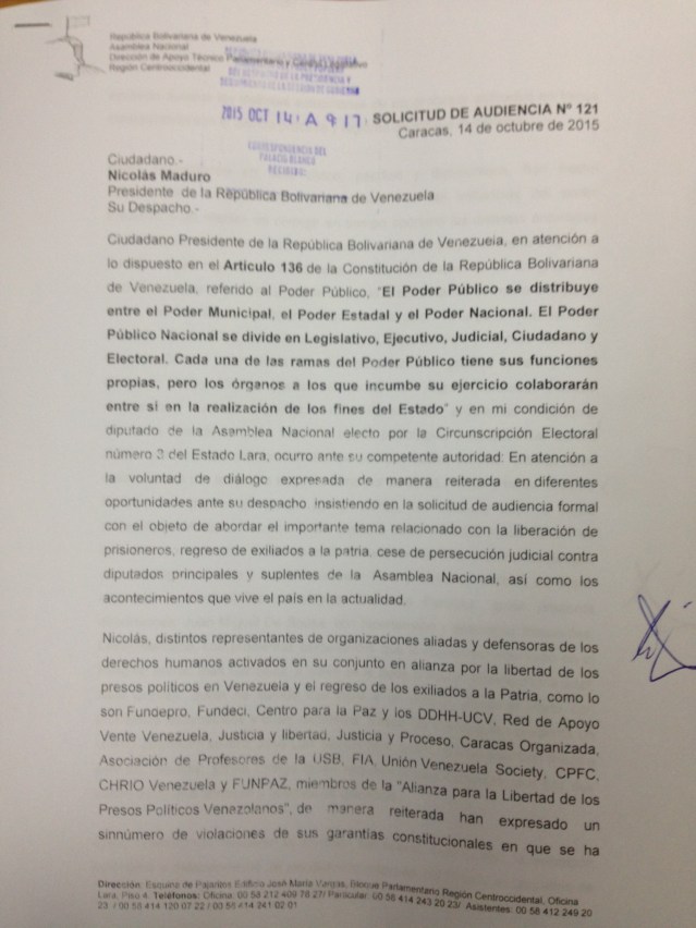 Carta a Maduro 14 de octubre (1)