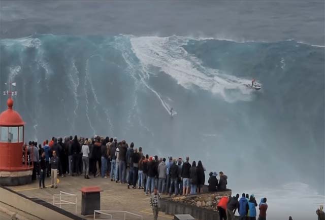 En Video: Las olas más grandes del mundo están en un pueblo de Portugal