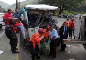 Más de 200 personas murieron en accidentes viales durante el 2015 en Miranda