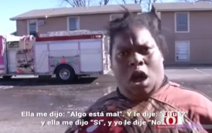 Relató a la prensa cómo sobrevivió a un incendio… Y se hizo viral por sus gestos (Video)