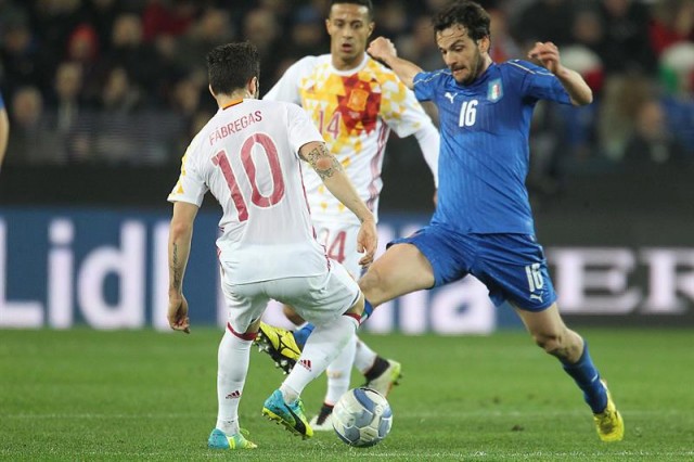 Italia y España igualaron a un gol en amistoso preparatorio para la Eurocopa