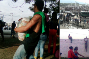 Saquearon mercado de Mayoristas de Maracay (Fotos y Video)