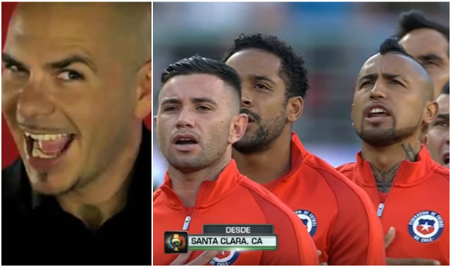 Así fue como el cantante Pitbull “saboteó” el himno nacional de Chile en la Copa América (VIDEO)
