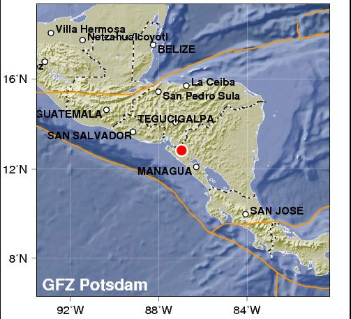 Sismo en Nicaragua fue de magnitud 6,3 y ha tenido más de mil réplicas