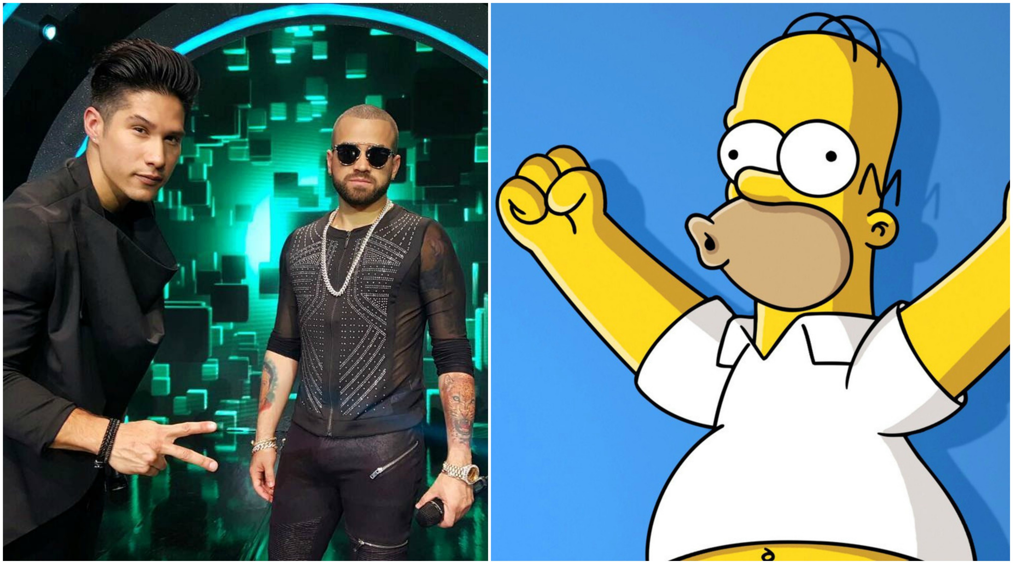 Chino y Nacho fueron”simpsonizados” para poder cantar con Homero Simpson