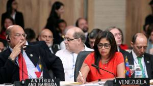 La amenaza de Delcy Rodríguez: “Con OEA o si en ella” el Gobierno defenderá su institucionalidad