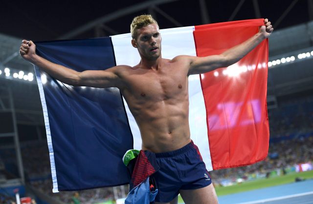 2016 Rio Olympics - Athletics - Final - Men's Decathlon 1500m - Olympic Stadium - Rio de Janeiro, Brazil - 18/08/2016. Kevin Mayer (FRA) of France celebrates after the race REUTERS/Dylan Martinez FOR EDITORIAL USE ONLY. NOT FOR SALE FOR MARKETING OR ADVERTISING CAMPAIGNS.