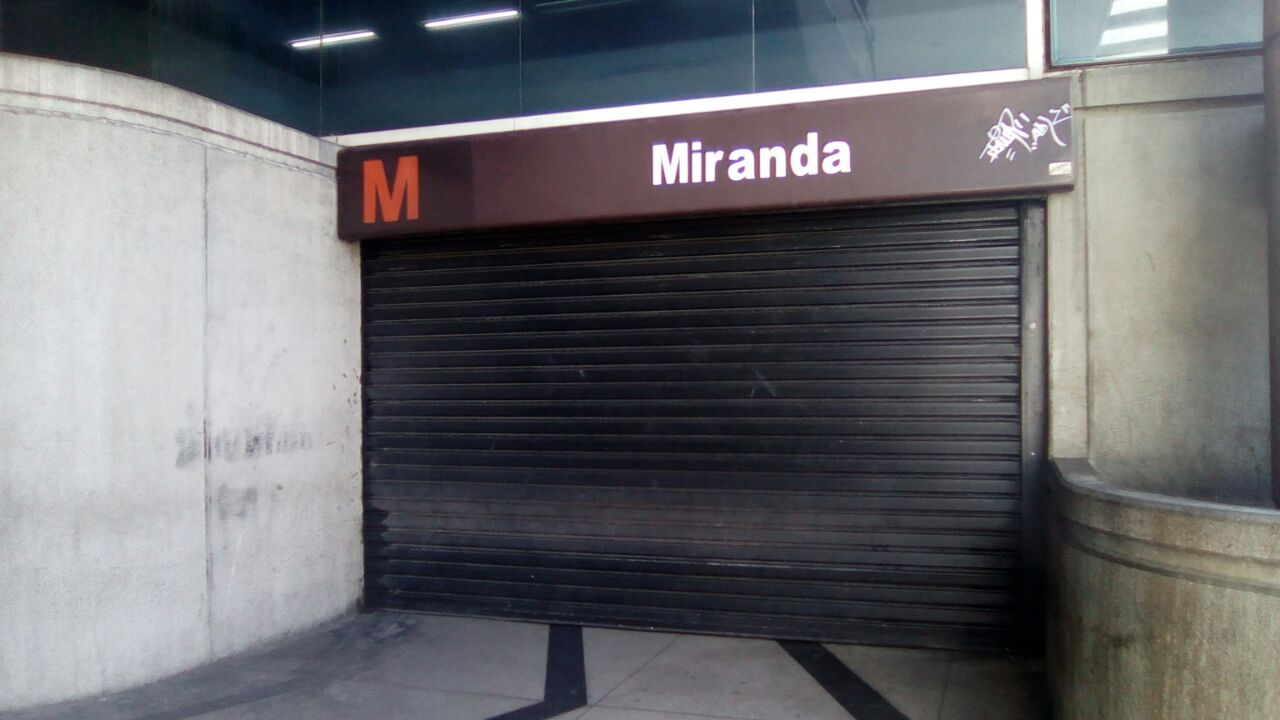 Cerradas ocho estaciones del Metro de Caracas #24May