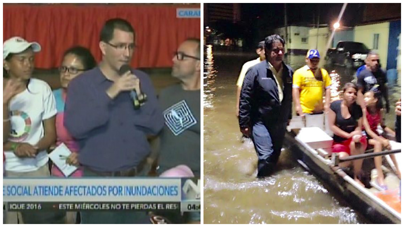 ¡Por fin! Jorge Arreaza se trasladó a Carabobo para atender a afectados por inundaciones