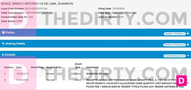 Foto: Solicitud de divorcio entre Marc Anthony y Shannon de Lima / thedirty.com