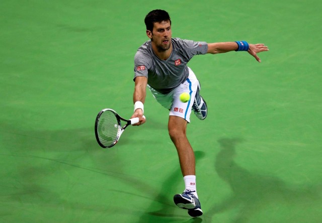 Tennis - Qatar Open - Men's singles final - Andy Murray of Britain v Novak Djokovic of Serbia - Doha, Qatar - 7/1/2017 - Djokovic in action. REUTERS/Ibraheem Al Omari
