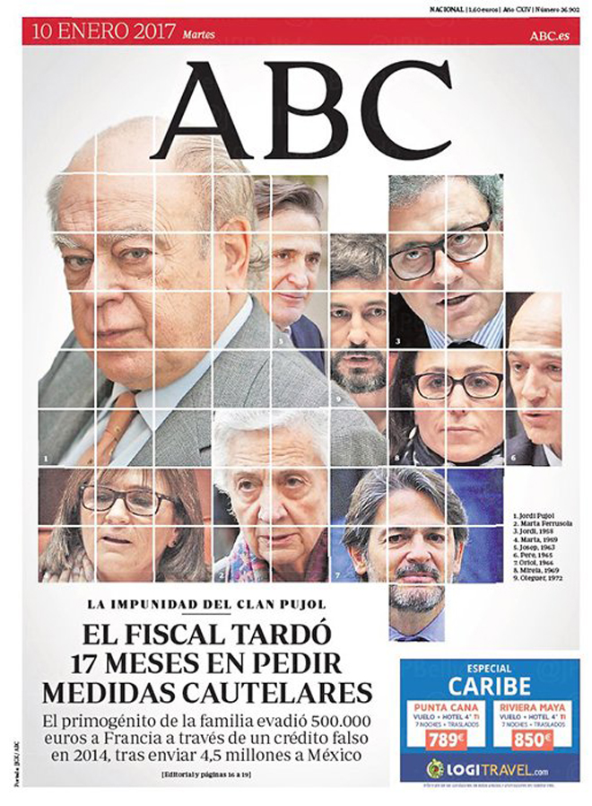 Portadas de la prensa internacional de este martes 10 de enero de 2017