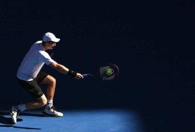 Tennis - Australian Open - Melbourne Park, Melbourne, Australia - 16/1/17 Britain's Andy Murray hits a shot during his Men's singles first round match against Ukraine's Illya Marchenko. REUTERS/Thomas Peter