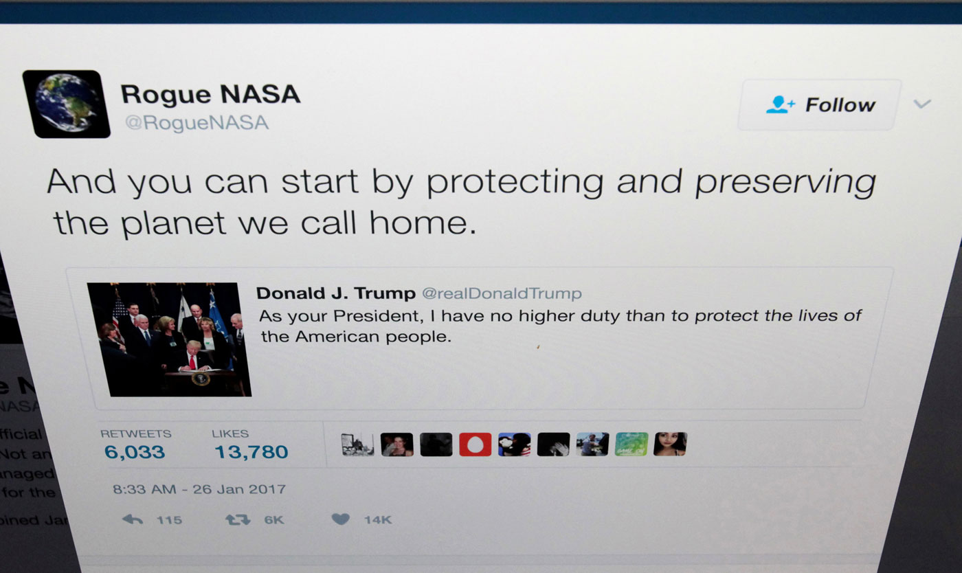 Las cuentas Twitter de los científicos del Gobierno de EEUU se le rebelan a Trump
