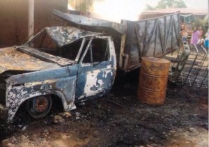 Orope, Táchira: Ejército quema una casa y un camión… pobladores protestan y retienen a un teniente (FOTOS)