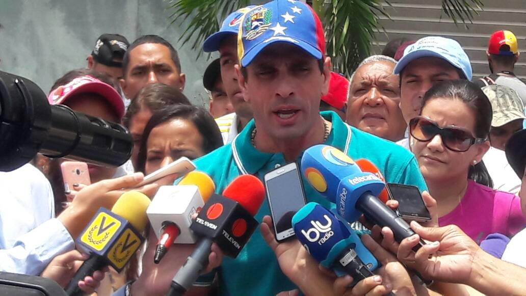 Capriles: Estamos documentando todas las violaciones de DDHH y las llevaremos a instancias internacionales