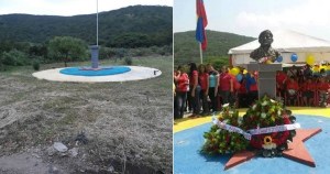 El poder de los gochos: desaparecieron busto de Hugo Chávez en Ureña (Fotos)