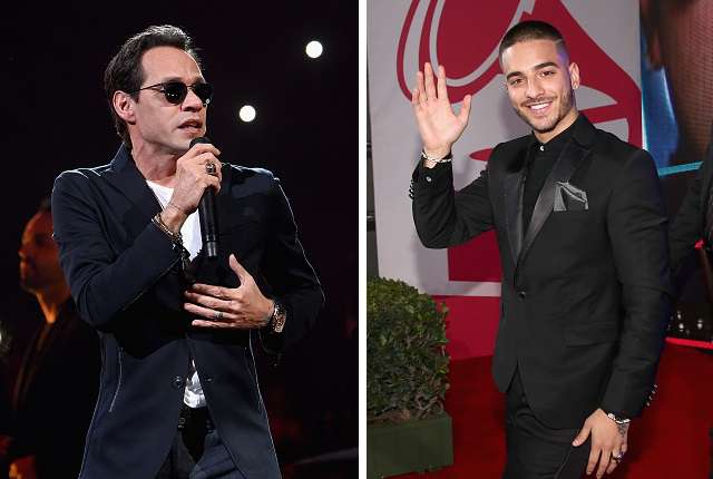 Marc Anthony y Maluma se dieron tremendo beso