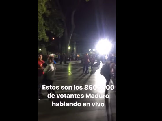 La plaza Bolívar vacía mientras Maduro celebra su fraude constituyente (video)