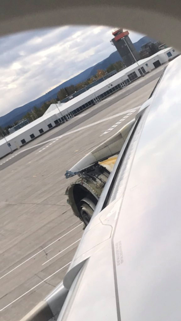 An Air France Airbus A380 is seen during an emergency landing in Happy Valley-Goose Bay, Canada, September 30, 2017, in this still image taken from a video obtained from social media. Daniel Mcneely/via REUTERS THIS IMAGE HAS BEEN SUPPLIED BY A THIRD PARTY. MANDATORY CREDIT.NO RESALES. NO ARCHIVES