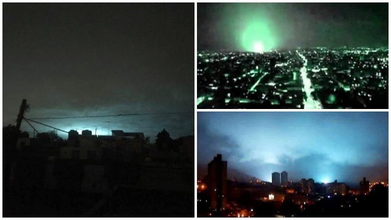 Luces en el cielo durante el terremoto de magnitud 8.2 en México (imágenes)