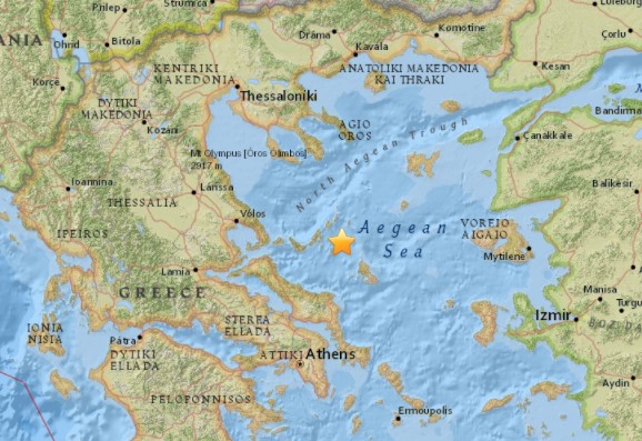 Un sismo de magnitud 5.1 golpea Grecia con epicentro en el mar Egeo