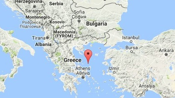 El sismo se registró en el Golfo de Corinto una zona poco habitada del centro griego (Foto: Google Maps)