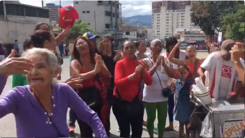 Chavistas en las palmas