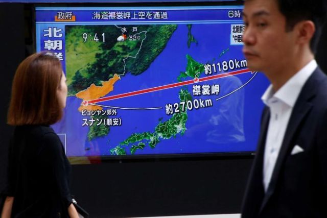  Japón ha estado en alerta después de que Corea del Norte lanzara misiles en su dirección el año pasado. (Reuters: Kim Kyung-Hoon)