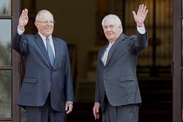 Tillerson y Kuczynski  hablaron de la necesidad de restaurar la democracia en Venezuela