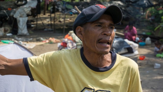 Remigio Segundo Romero Yordes dijo que su comunidad no tenía más opción que huir de Venezuela (Foto Bram Ebus / Al Jazeera)