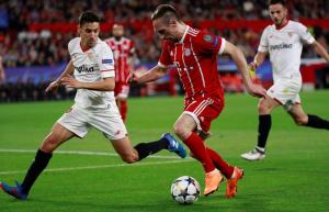 El Bayern Múnich venció en España al Sevilla en los cuartos de final de la Liga de Campeones