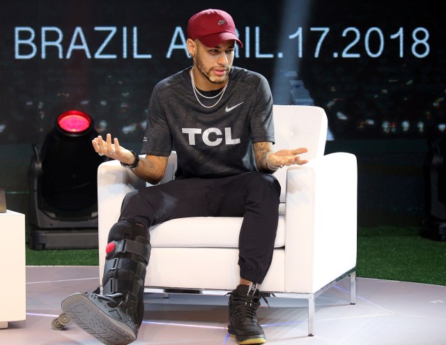 El futbolista brasileño Neymar asiste a un evento promocional en Sao Paulo, Brasil, 17 de abril del 2018. REUTERS/Paulo Whitaker