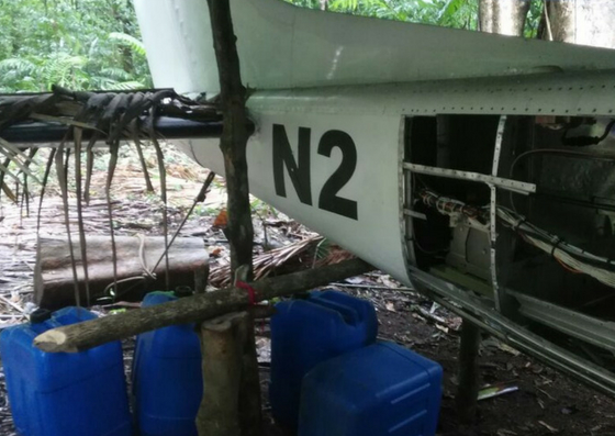 Localizan avioneta abandonada en Guatemala con posibles nexos al narcotráfico (fotos)