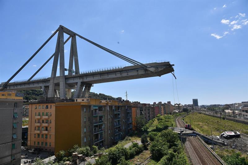 Italia destinará 5 millones de euros para solventar urgencias tras derrumbe del puente Morandi