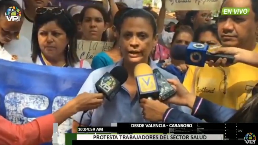 Trabajadores de la salud en Carabobo se sumaron a la protesta #19Sep