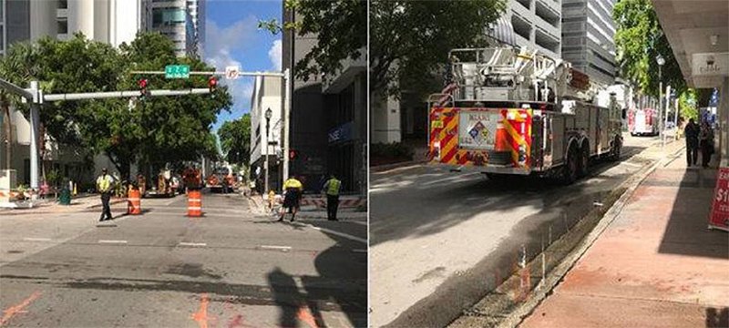 Un equipo antiexplosivos inspecciona un centro de correos cercano a Miami