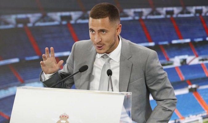 Real Madrid presentó a Eden Hazard a casa llena (VIDEO)