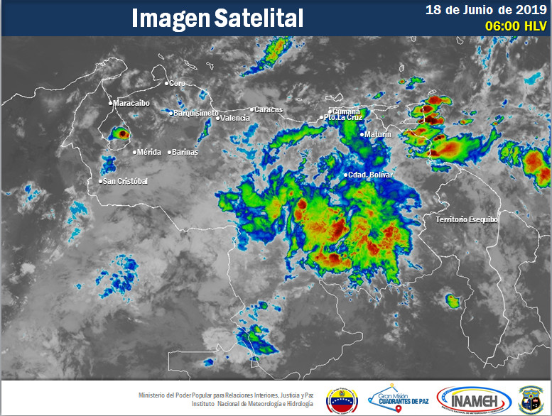 Intensas lluvias continuarán en gran parte del territorio nacional #18Jun