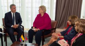 Duque se reunió con la Primera Ministra de Noruega para discutir sobre la democracia venezolana