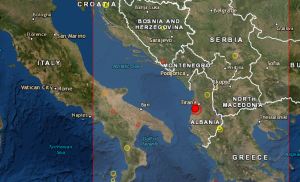 Se registró fuerte sismo de magnitud 5,6 en Albania #21Sep